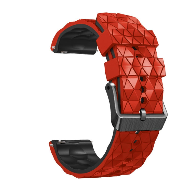 Thumbnail: 22mm Football Pattern Two-Color Silicone Strap