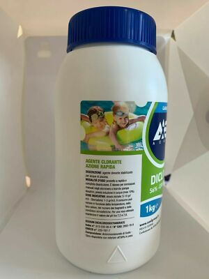 Thumbnail: DICLORO GRANULARE PER PISCINE 1 KG CLORO 56% DISINFETTANTE ANTIBATTERICO
