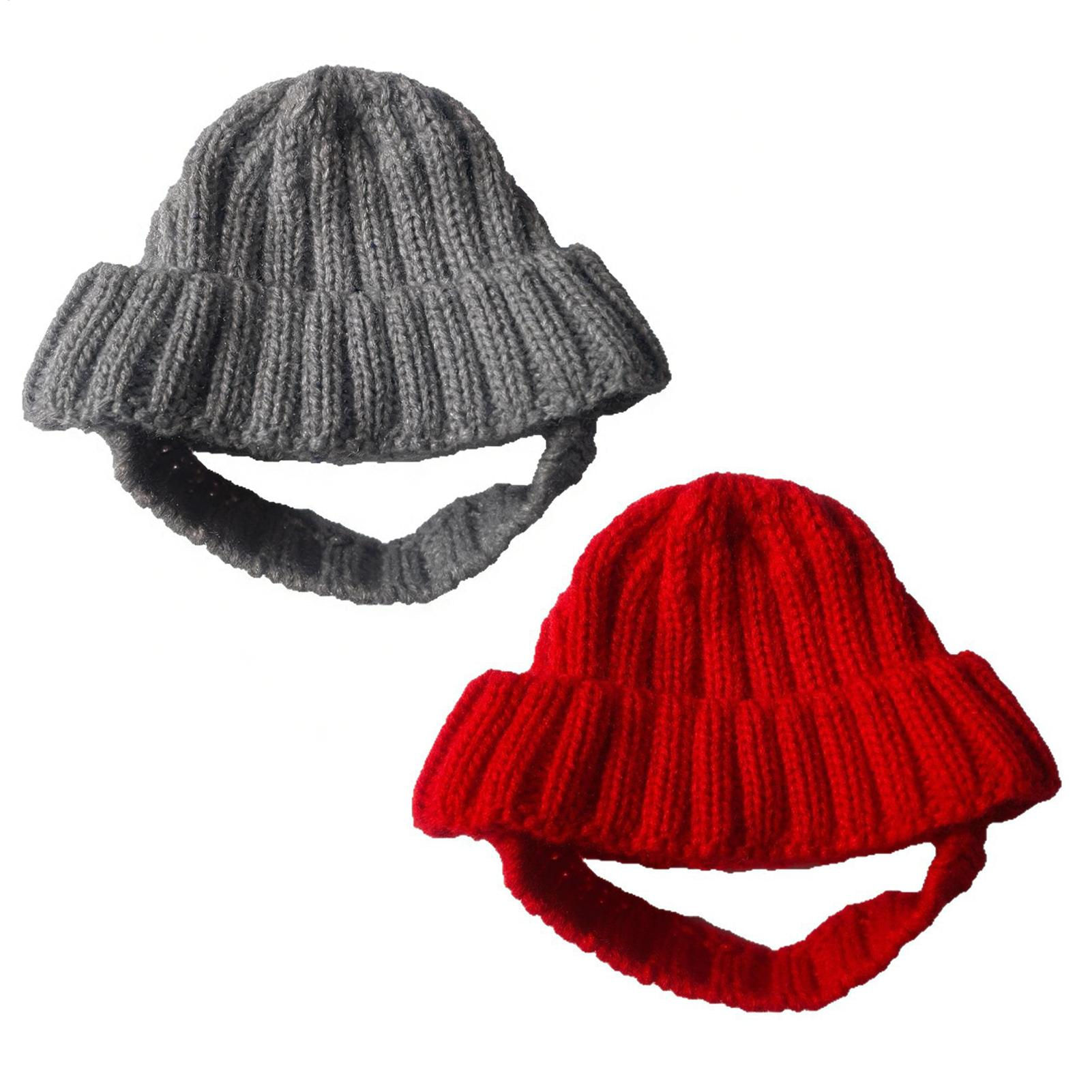Hats For Dogs Cute Knit Headwear Pet Supplies Winter Cats Kittens F