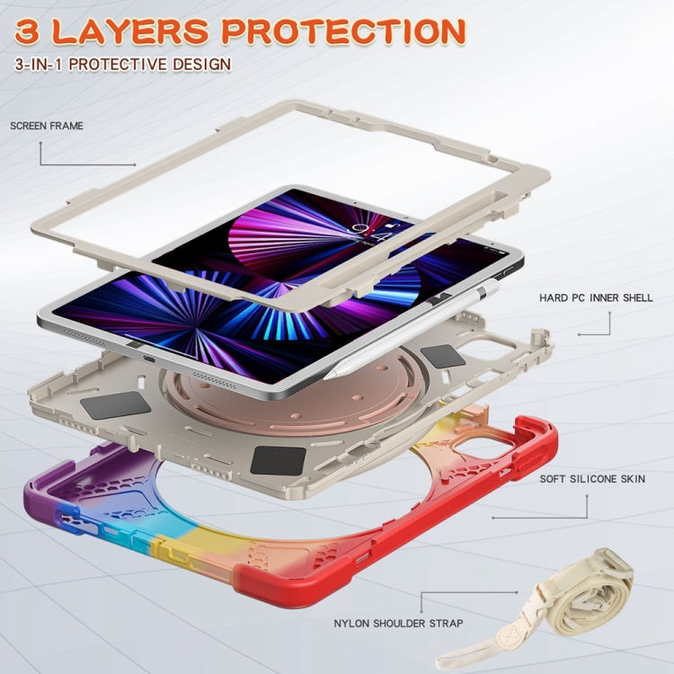 Thumbnail: Silicone Hybrid PC Tablet Case with Holder & Shoulder Strap
