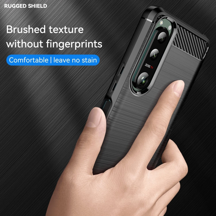 Thumbnail: Brushed Texture Carbon Fiber TPU Phone Case