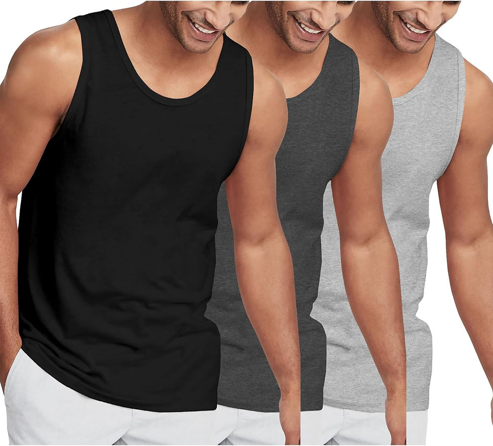 Thumbnail: Hat and Beyond Mens Tank Top Soft Performance Boxing Gym Shirts Plain Muscle Tee