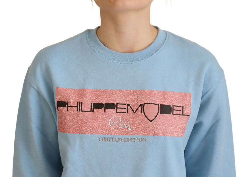 Thumbnail: Elegant Light Blue Long Sleeve Sweater