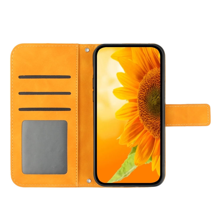 Thumbnail: Skin Feel Sun Flower Pattern Flip Leather Phone Case