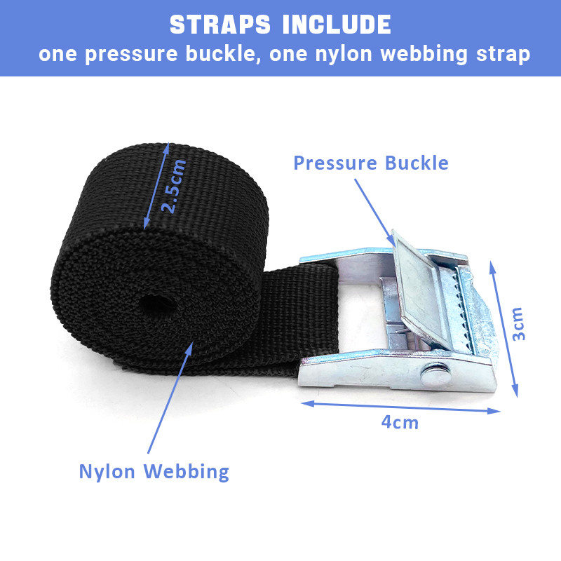 5/10 Pcs 1M Buckle Tie-Down Belt Cargo Straps For Car Motorcycle Bike With Metal view 3