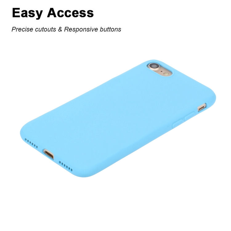 Thumbnail: For iPhone SE (2020) Solid Color Aatte TPU Phone Case