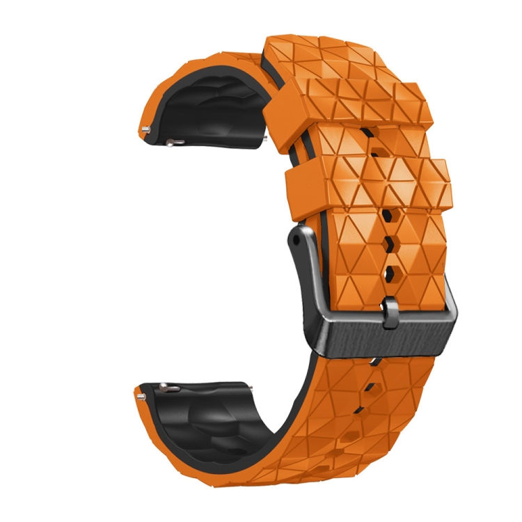 Thumbnail: 22mm Football Pattern Two-Color Silicone Strap