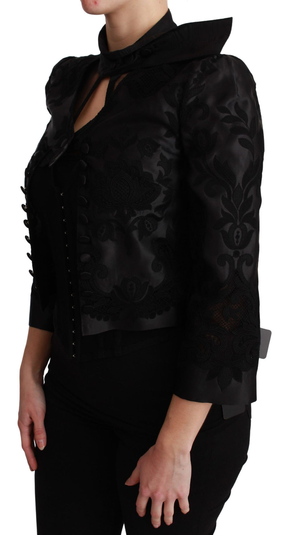 Thumbnail: Exquisite Floral Jacquard Corset Blazer