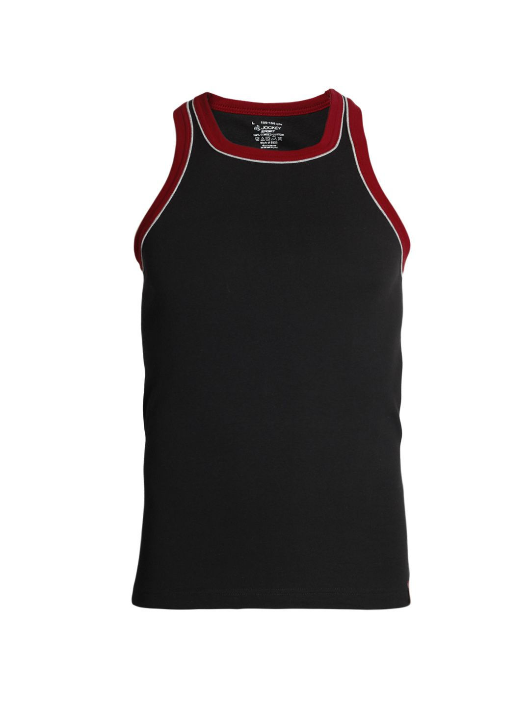 Jockey SPORT Men Power Back Basic Black Innerwear Vest 9925