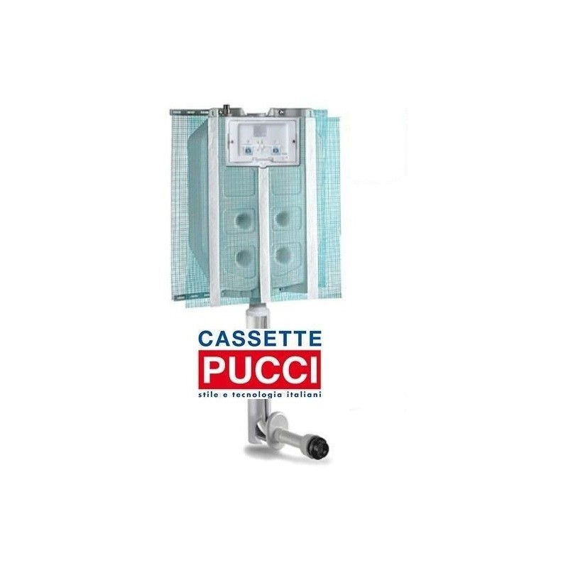 ECO NEW PUCCI CASSETTA SCARICO INCASSO MURALE 4/9 4 9 LT SCIACQUONE
