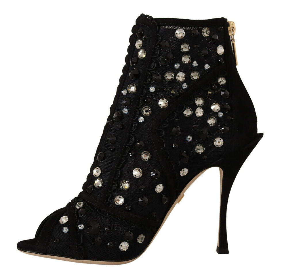 Thumbnail: Embellished Crystal Short Boots