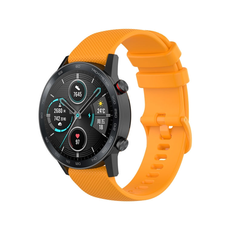Thumbnail: 22mm Small Plaid Texture Silicone Watch Band