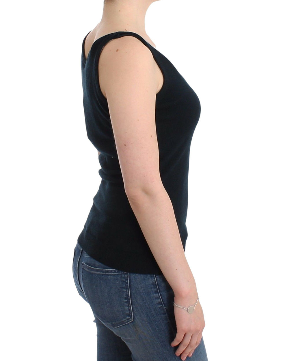 Thumbnail: Elegant Black Cashmere Knit Top