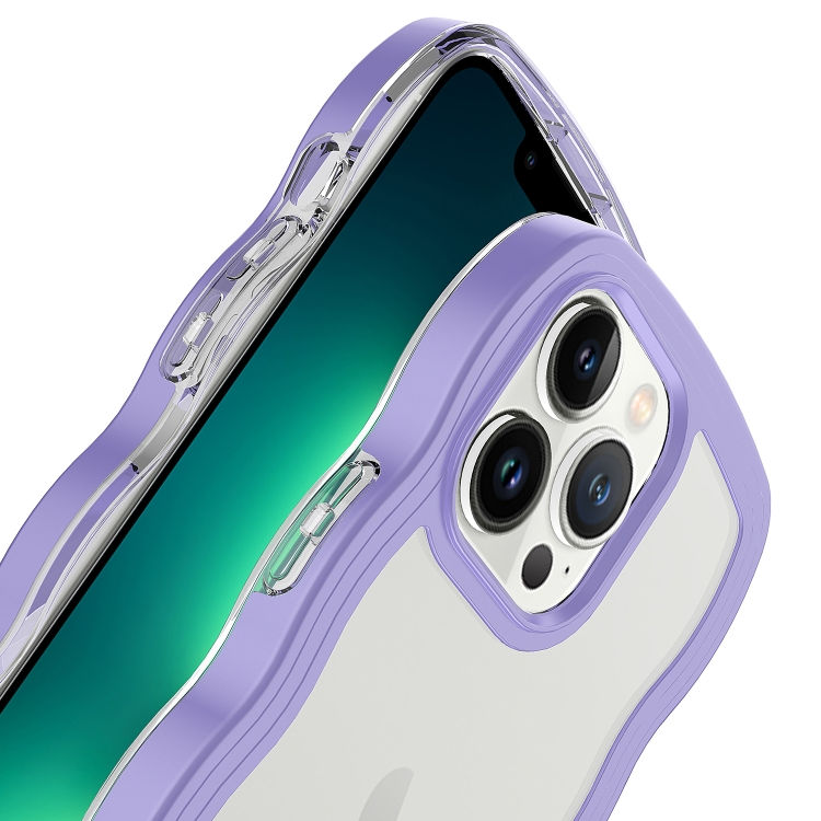 Thumbnail: Candy Color Wave TPU Clear PC Phone Case