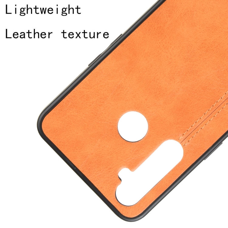 Thumbnail: For Oppo Realme 5 Shockproof Sewing Cow Pattern Skin PC + PU + TPU Case