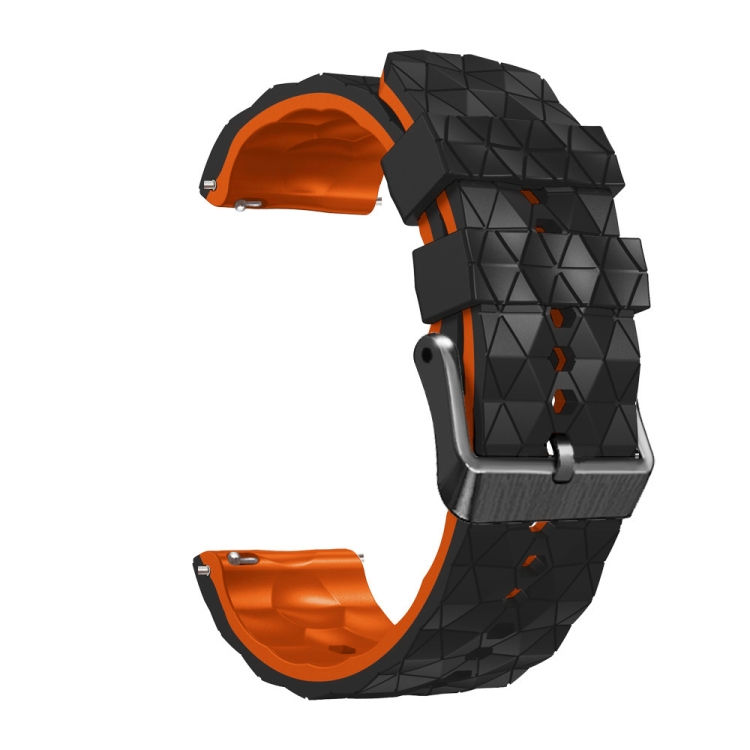 Thumbnail: 22mm Football Pattern Two-Color Silicone Strap