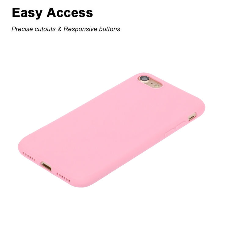 Thumbnail: For iPhone SE (2020) Solid Color Aatte TPU Phone Case