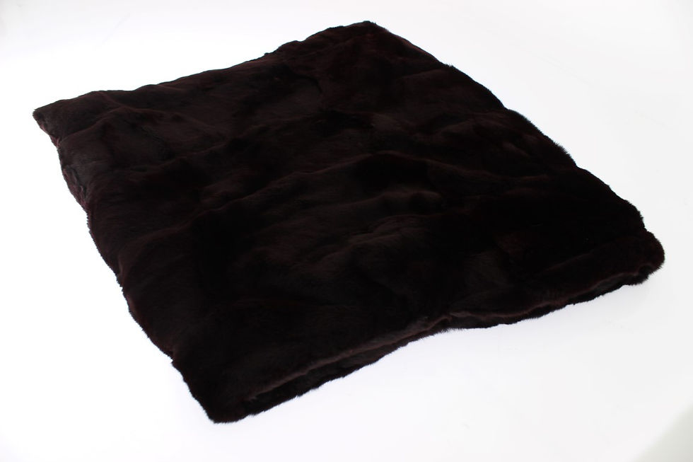 Thumbnail: Exclusive Purple Weasel Fur Hooded Scarf