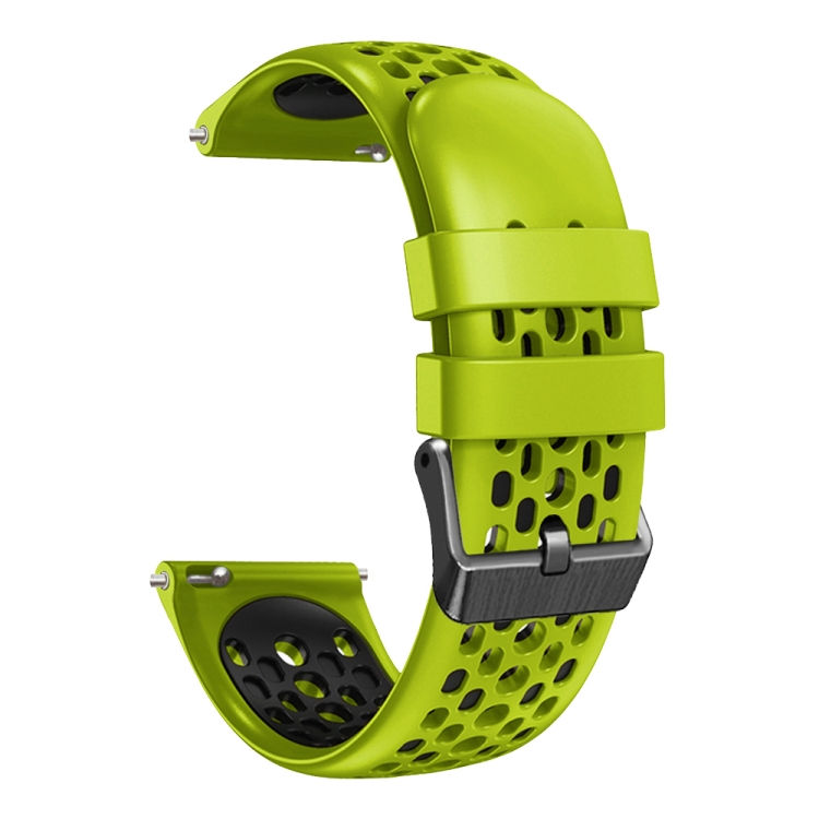 Thumbnail: 22mm Two-Color Breathable Silicone Watch Band