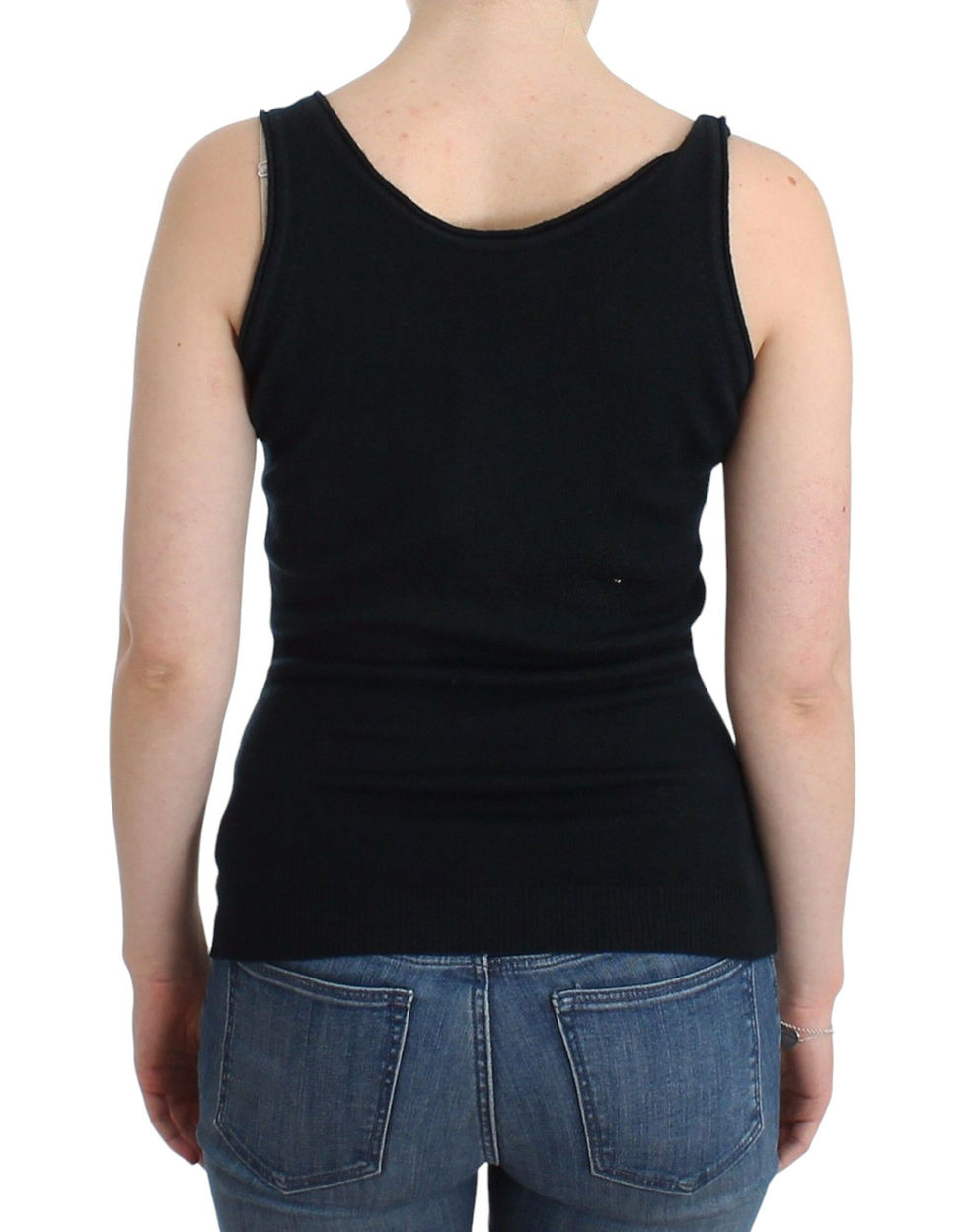 Thumbnail: Elegant Black Cashmere Knit Top