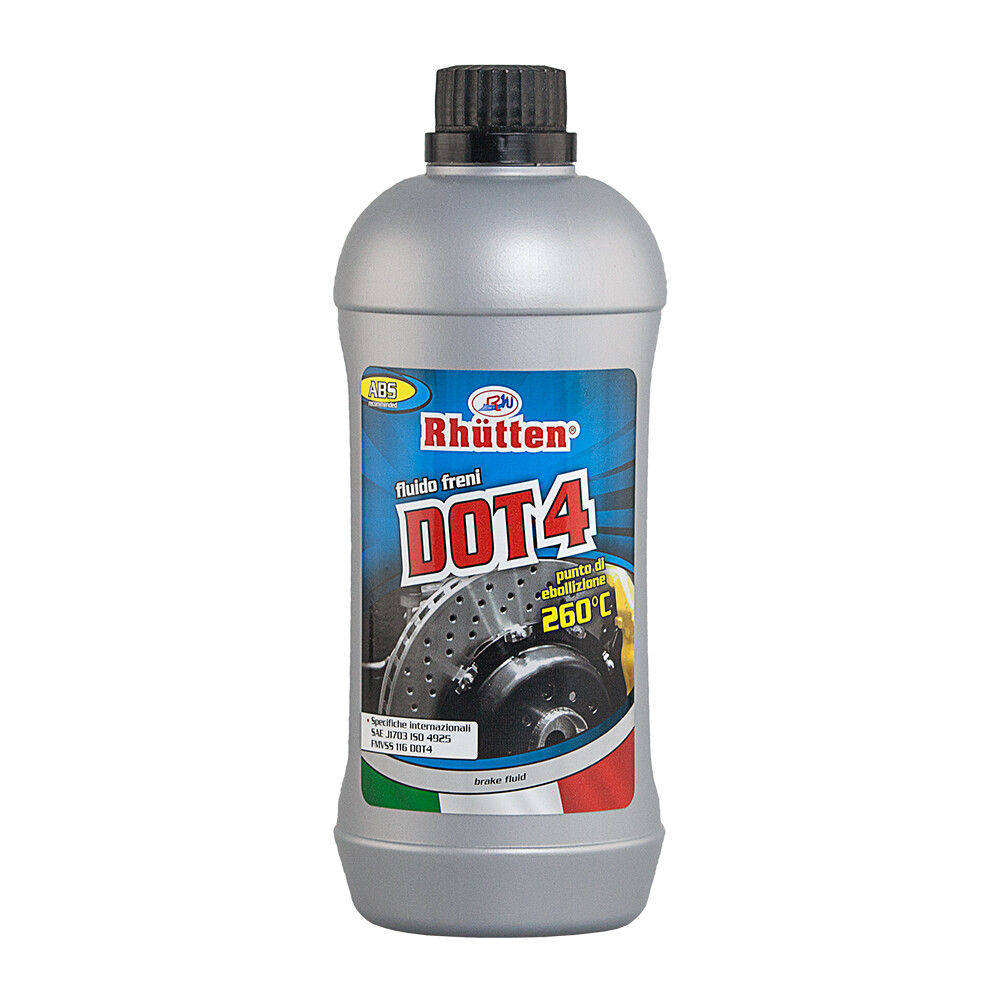 FLUIDO FRENI DOT 4 ebolliz 260°C IMPIANTO FRENI IDRAULICI LIQUIDO 250 ml RHUTTEN