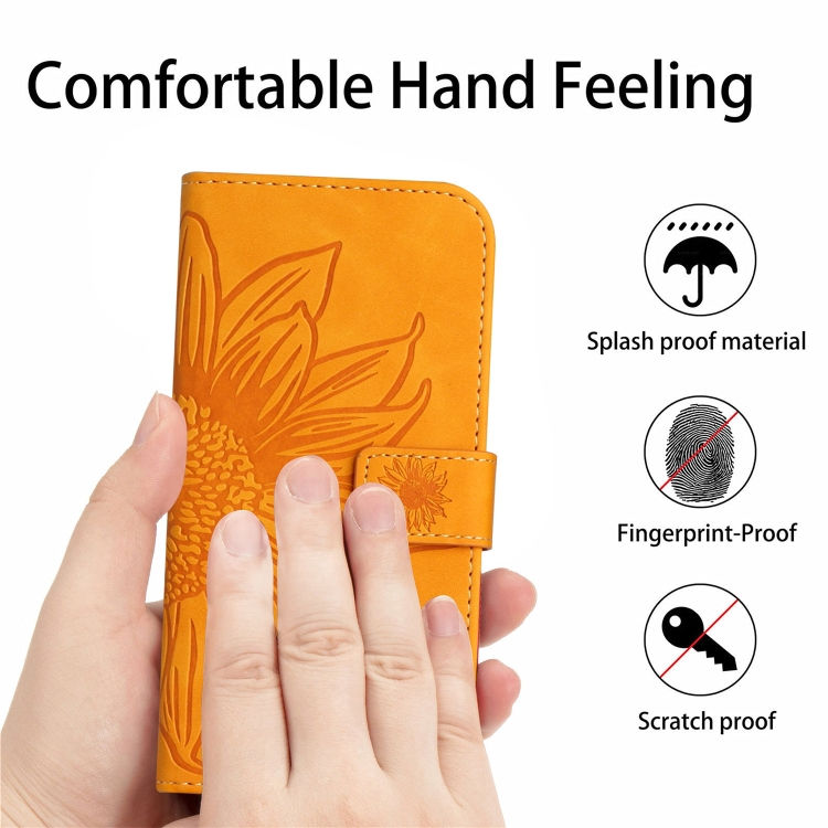 Thumbnail: Skin Feel Sun Flower Pattern Flip Leather Phone Case