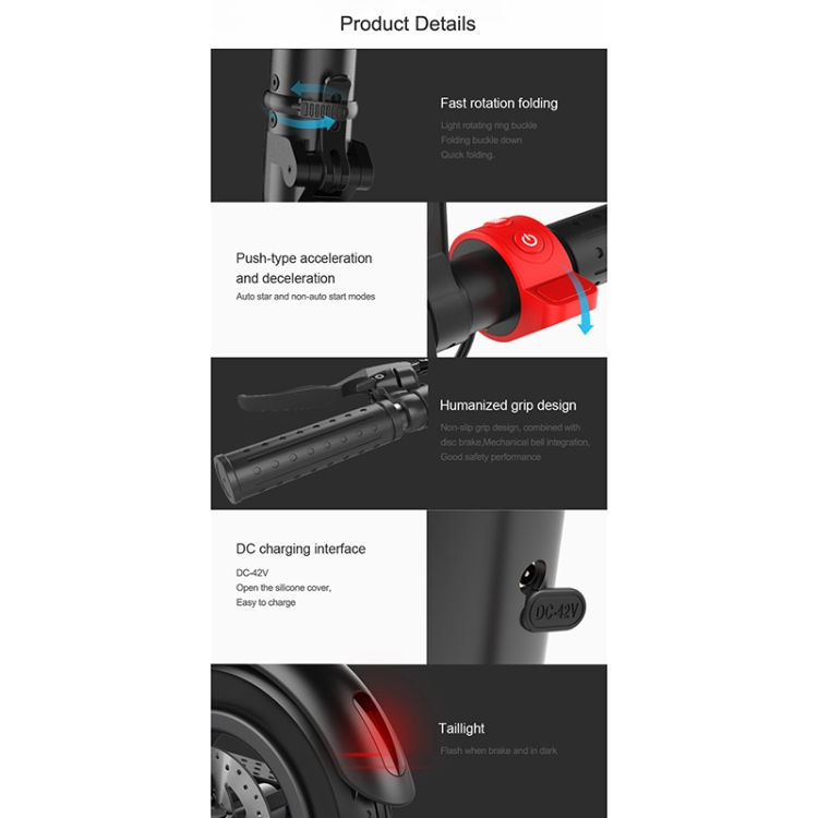 Thumbnail: X7 Foldable Scooter with 8.5 inch Vacuum Tires