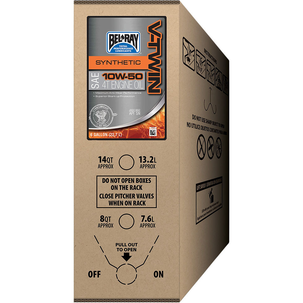 Bel-Ray - V-Twin Synthetic Oil - 10w-50 - 6 U.S. Gal. - Bag-In-Bo - 301390150033