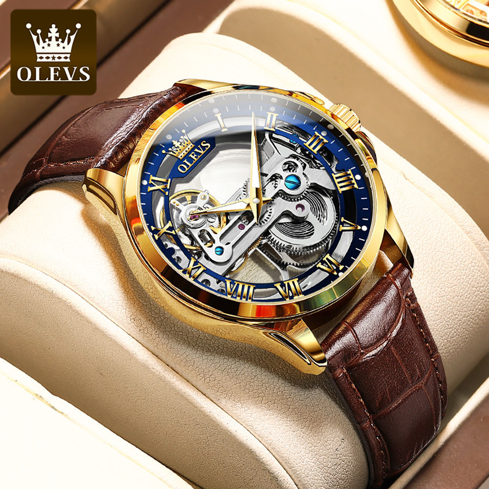 OLEVS 6661 Men'S Watches Hollow Flywheel Automatic Mechanical