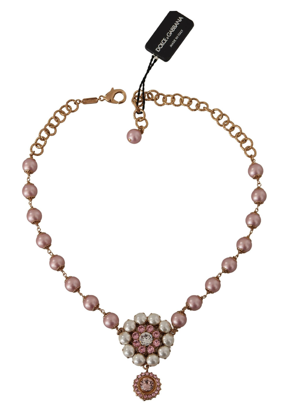 Thumbnail: Elegant Gold Crystal Floral Statement Necklace (DE)