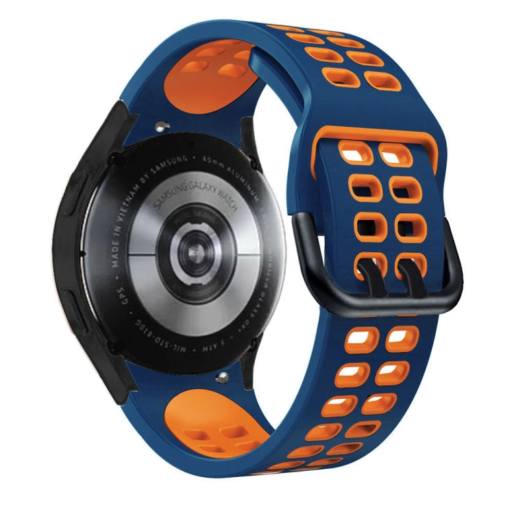 Thumbnail: 20mm Breathable Two-Color Silicone Watch Band