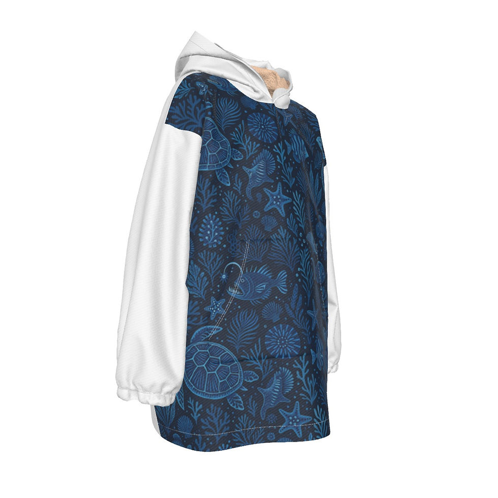 Thumbnail: All-Over Print Kid's Sherpa Fleece Hoodie Blanket