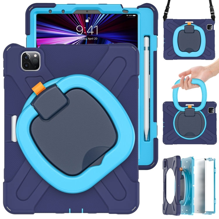 Thumbnail: Silicone Hybrid PC Tablet Case with Holder & Shoulder Strap