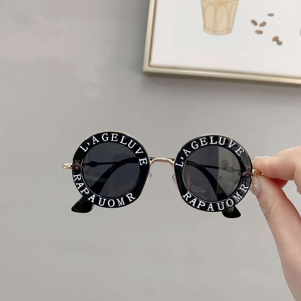 Thumbnail: Kids' Vintage Round Sunglasses with UV Protection