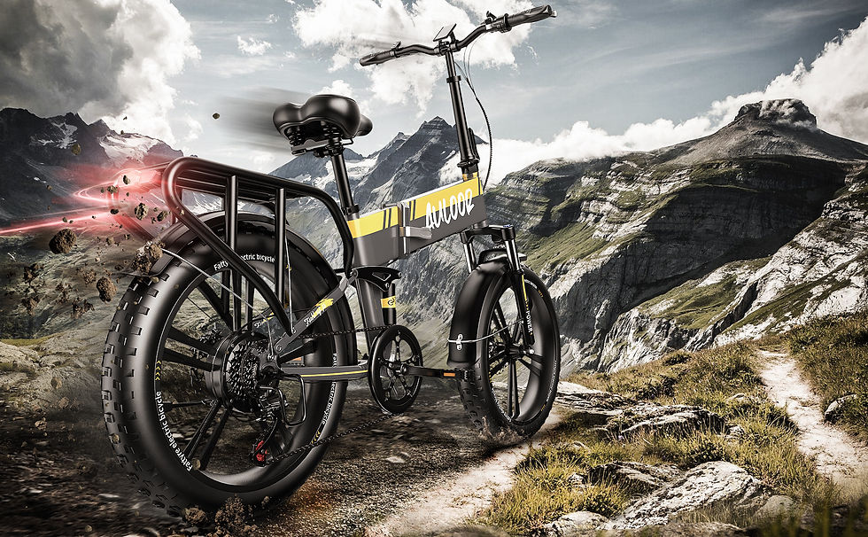 Thumbnail: Auloor 20H1F 750W Foldable Electric Bike for Adults with 20'x4'Fat Tire; E Bikes