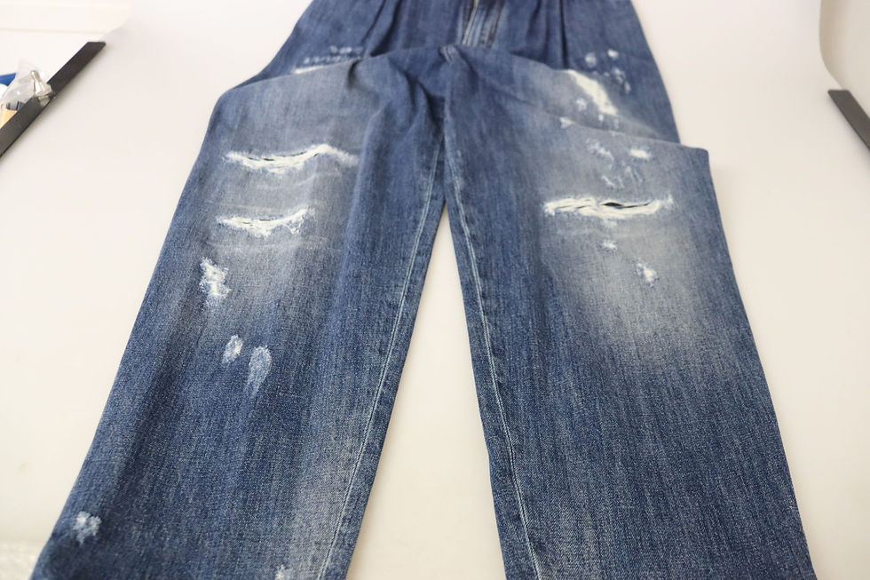 Thumbnail: High Waist Skinny Denim Jeans - Chic Blue Washed