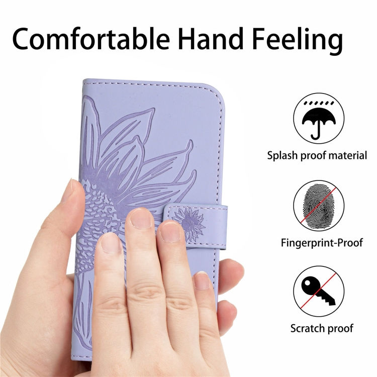 Thumbnail: Skin Feel Sun Flower Pattern Flip Leather Phone Case