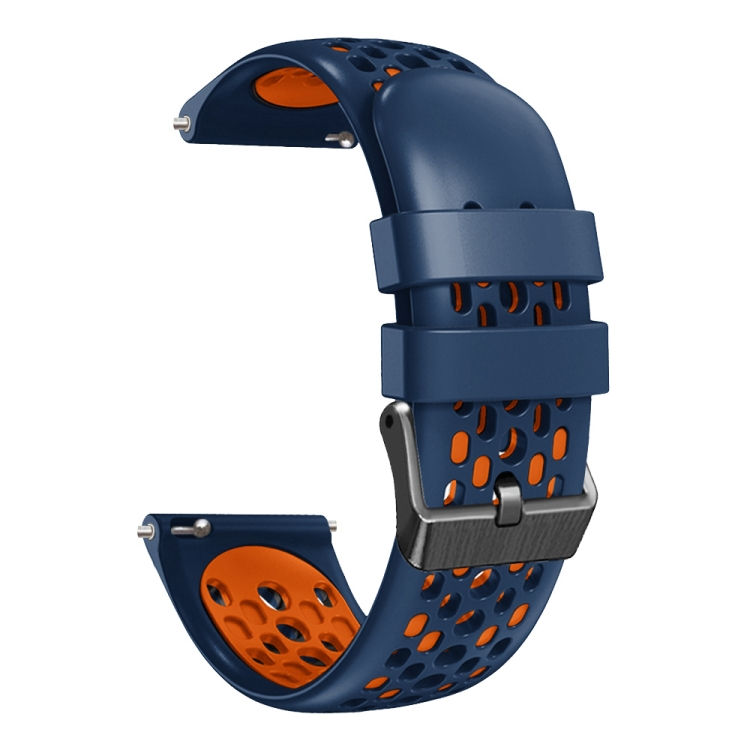 Thumbnail: 22mm Two-Color Breathable Silicone Watch Band