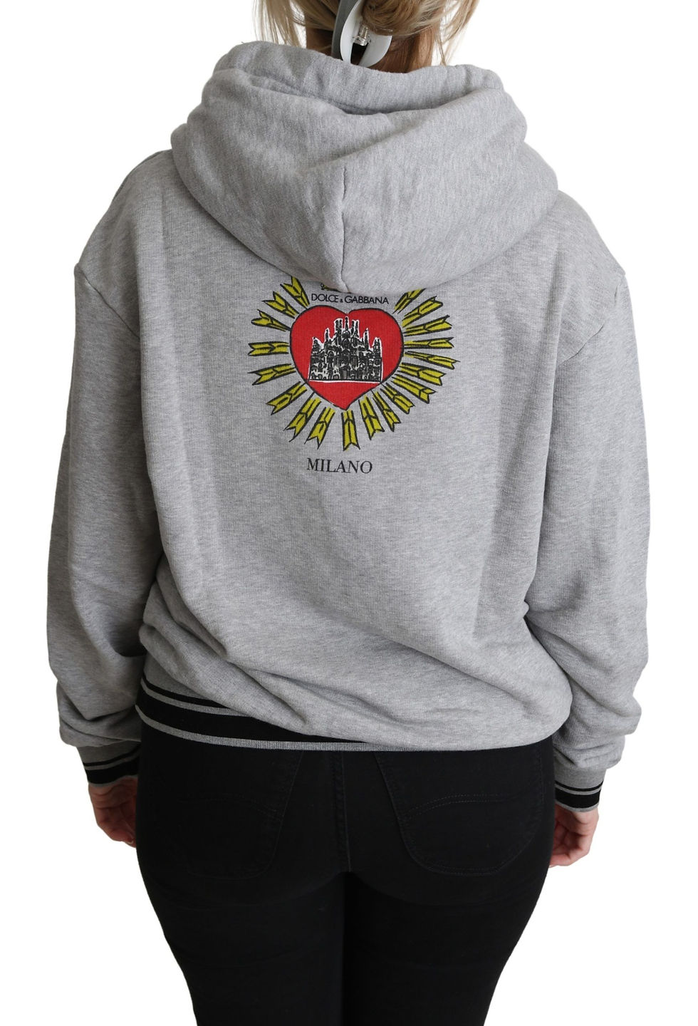 Thumbnail: Exclusive Hooded Gray Cotton Sweater