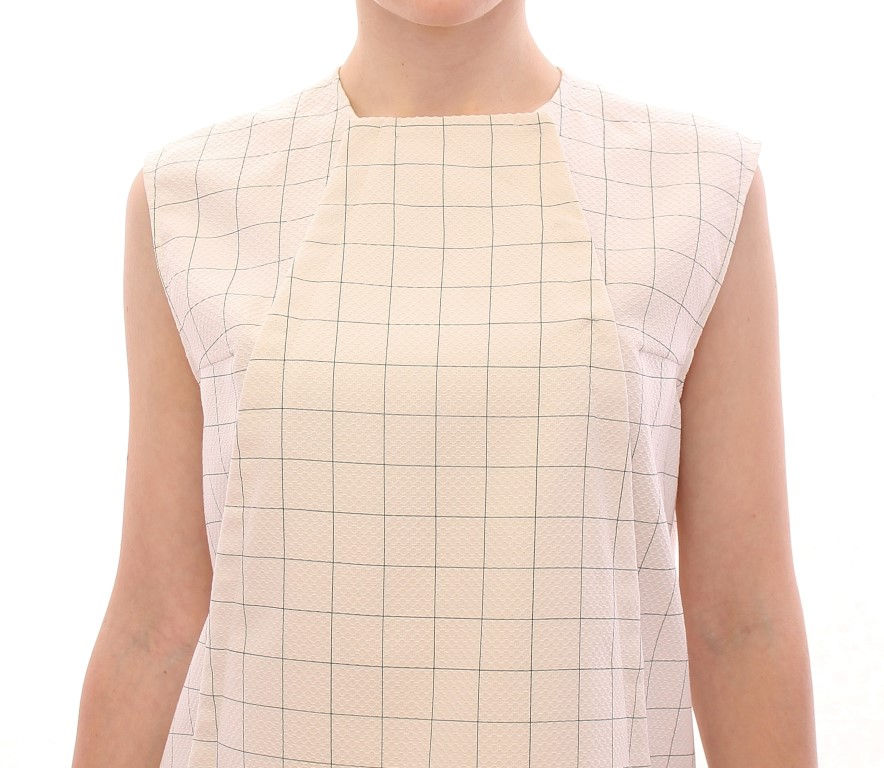 Thumbnail: Chic White Sleeveless Cotton Shirt Top