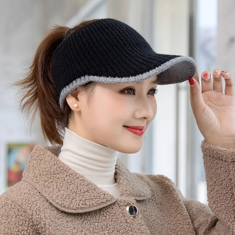 Hats for Women Autumn Winter Sports Empty Caps Female Knitted Warm Baseball