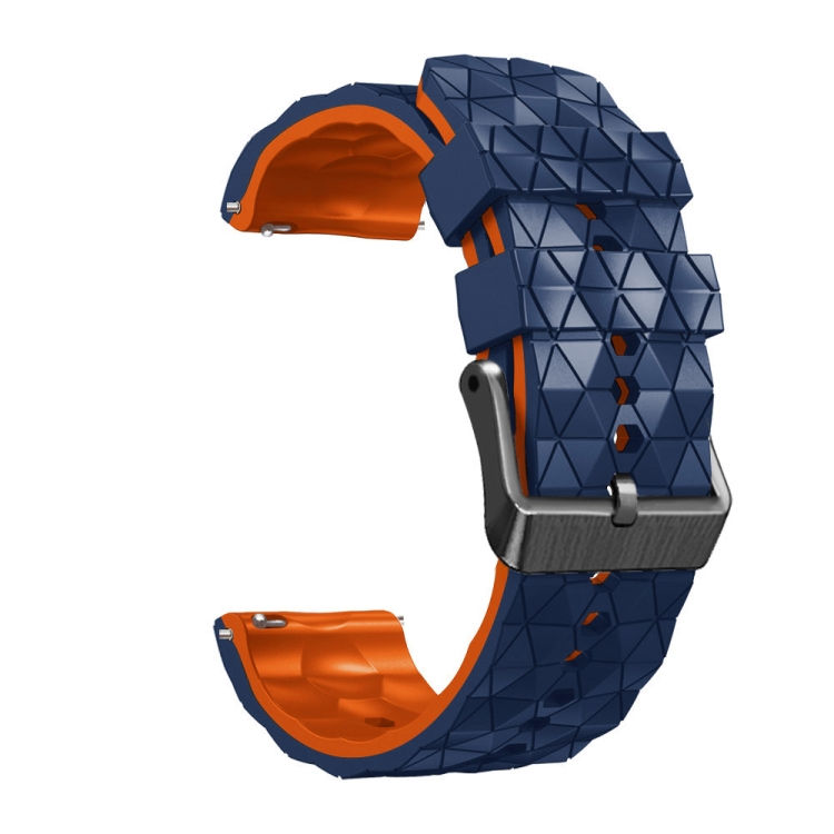 Thumbnail: 22mm Football Pattern Two-Color Silicone Strap