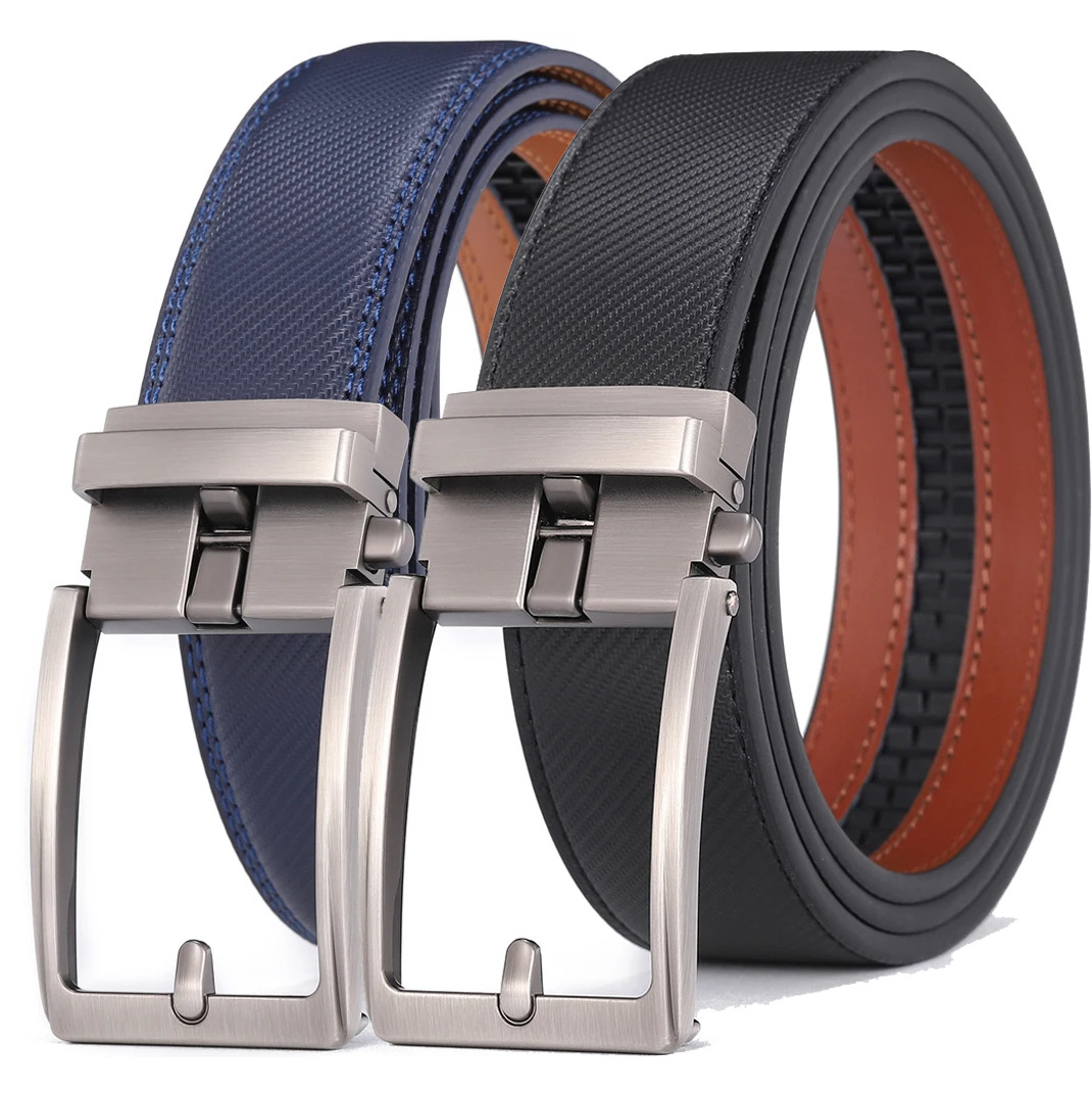Click Belts For Men Designer Automatic Buckle Real