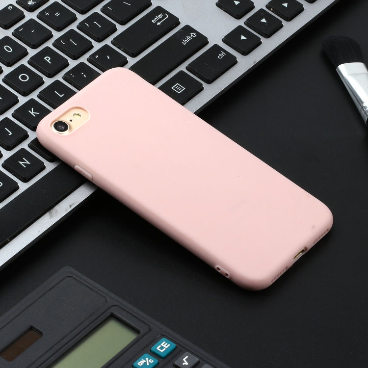 Thumbnail: For iPhone SE (2020) Solid Color Aatte TPU Phone Case