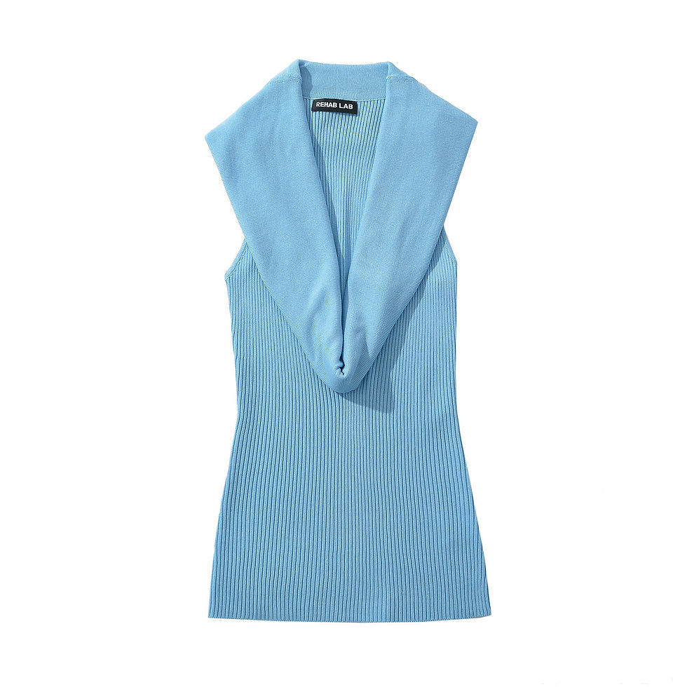 Thumbnail: Swinging collar slim knit top for women