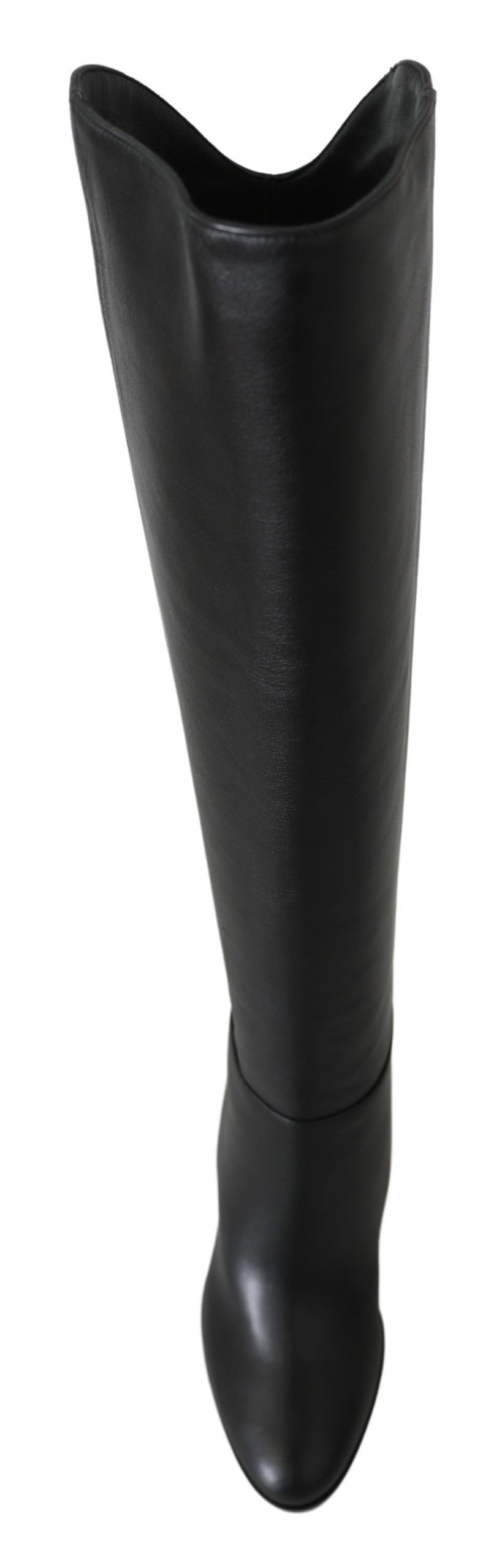 Thumbnail: Elegant Black Calf Leather Heeled Boots