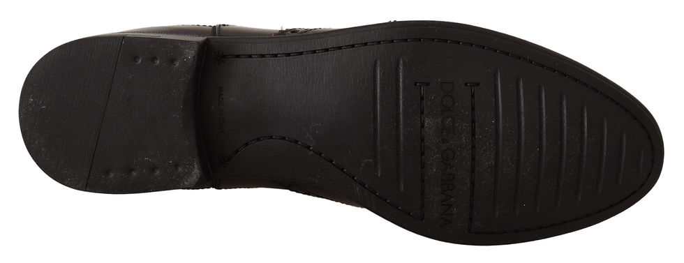Thumbnail: Elegant Black Ankle Wingtip Oxford Boots