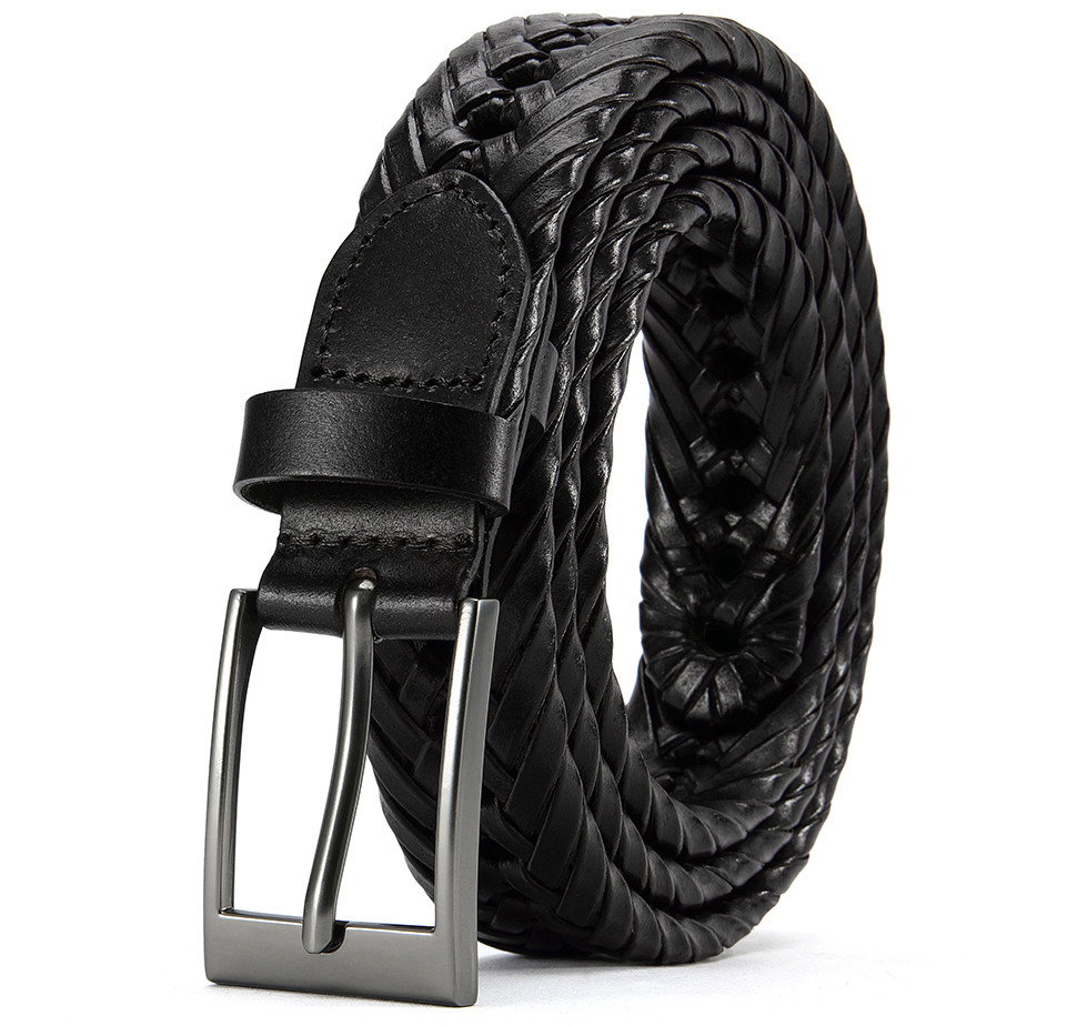Men Belts Leather LONG Large Pin Buckle Metal Automatic High Qual