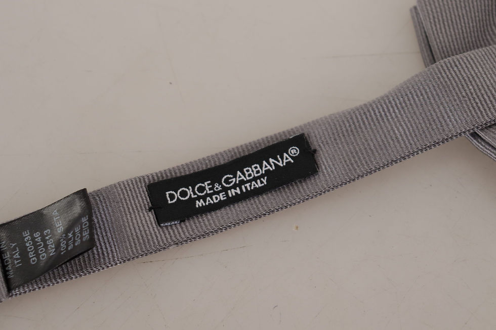 Thumbnail: Elegant Gray Silk Bow Tie