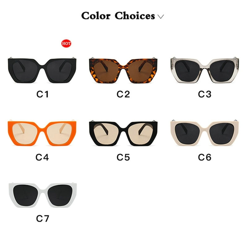 Thumbnail: Retro Rectangle Sunglasses for Women Vintage Square Frame Sun Glasses 